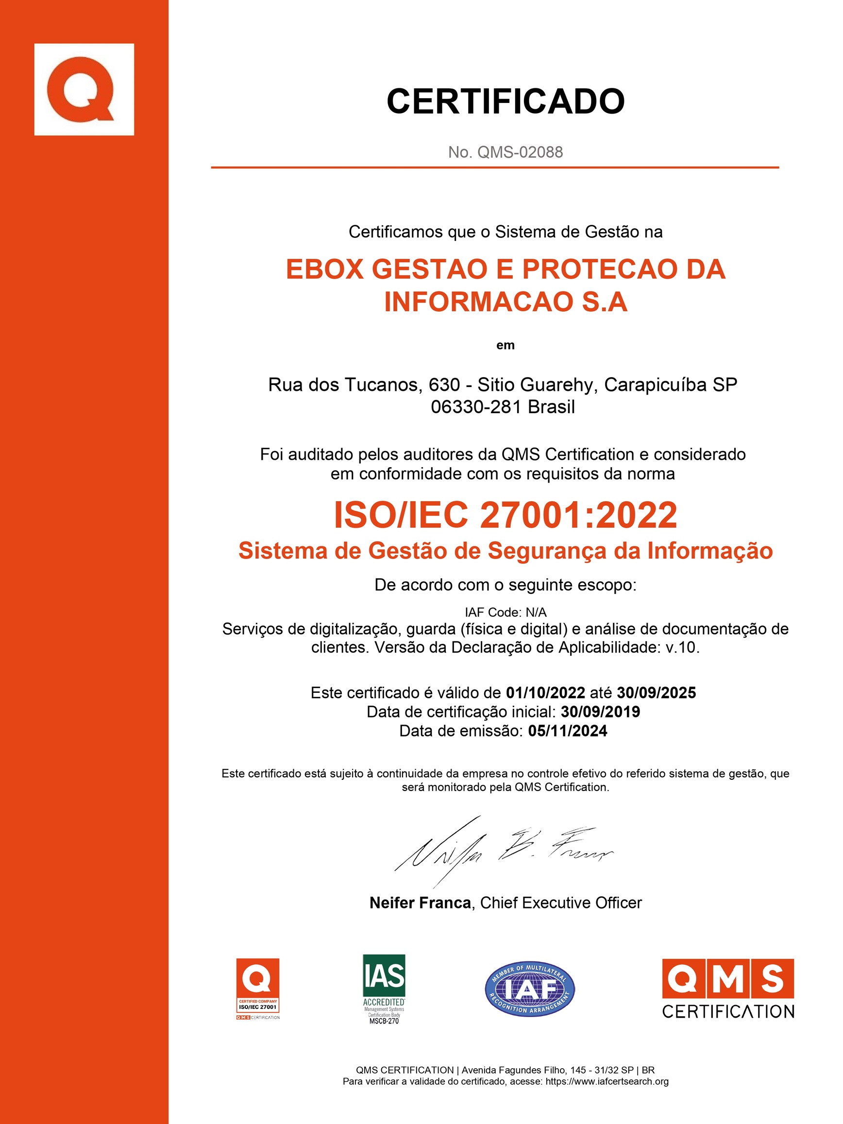 eBox - Selo de certificação LEED