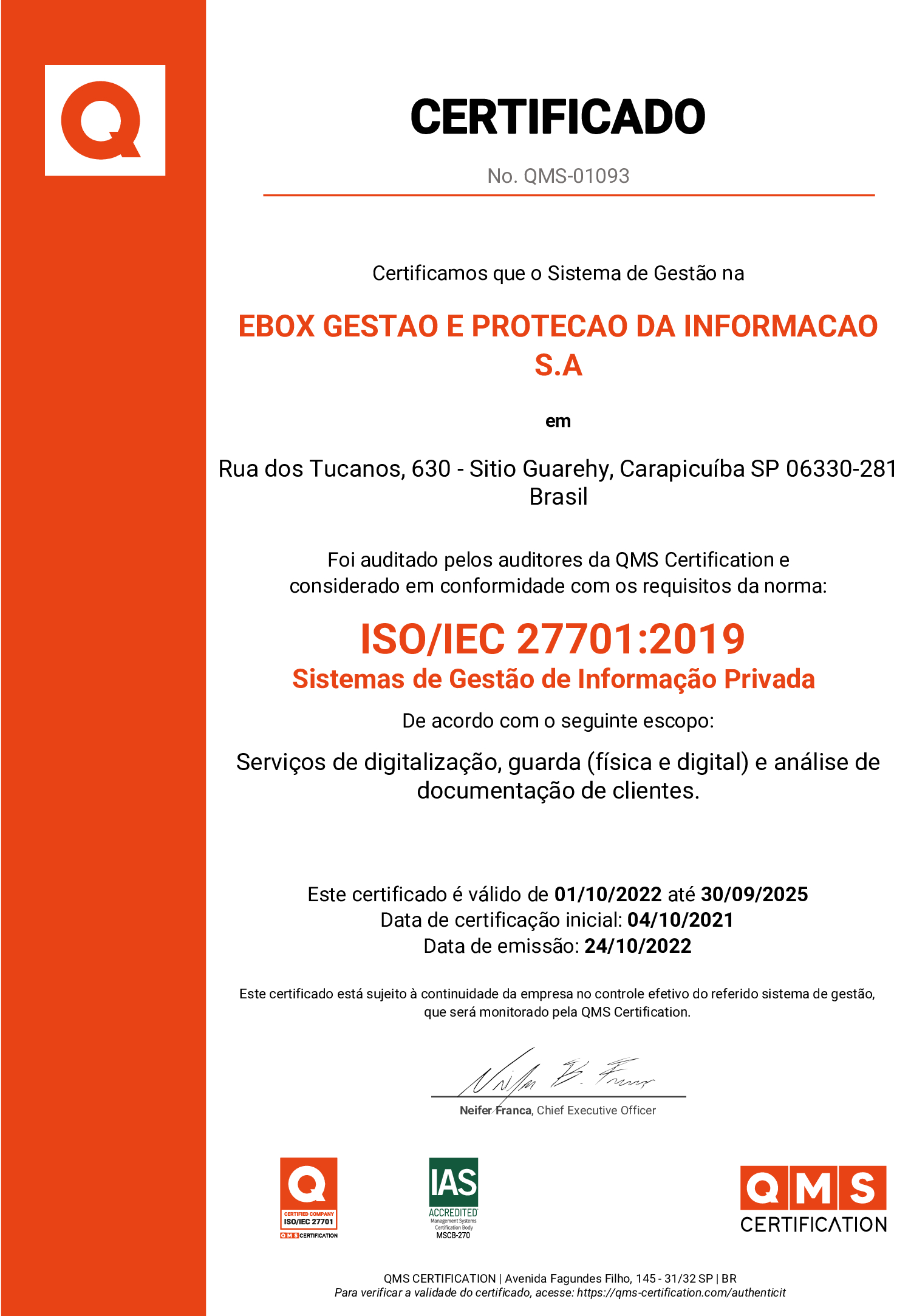 eBox - Selo de certificação LEED