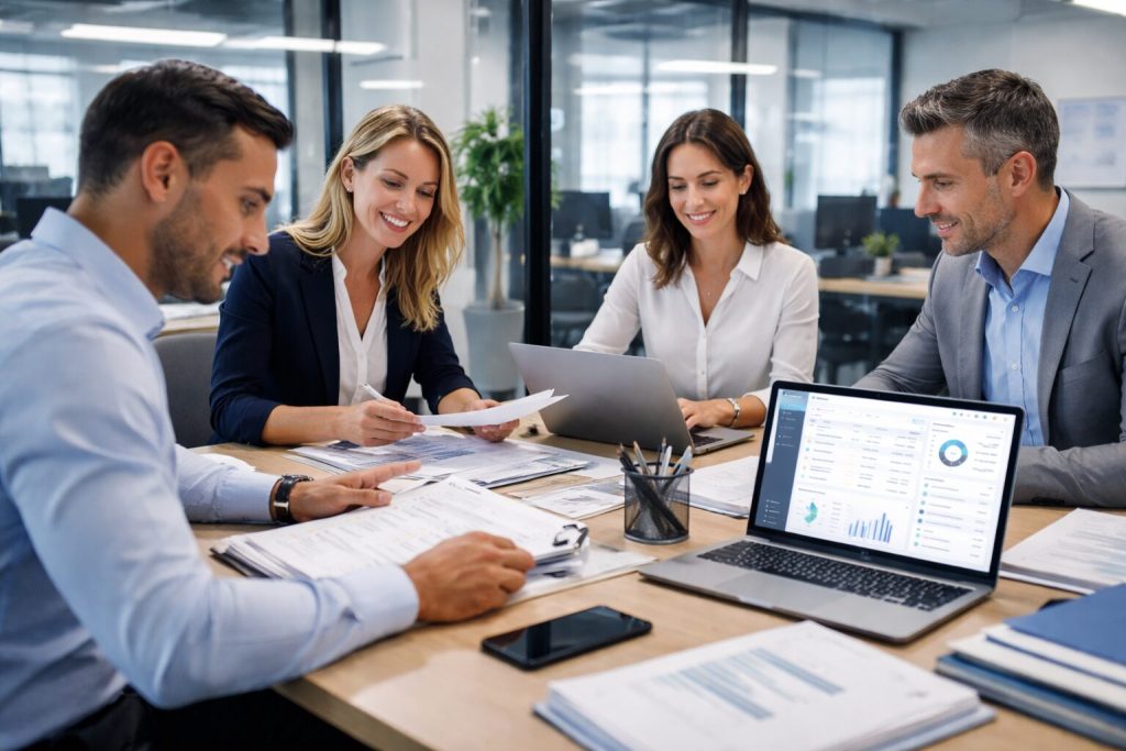 armazenamento seguro de documentos: reunião de negócios